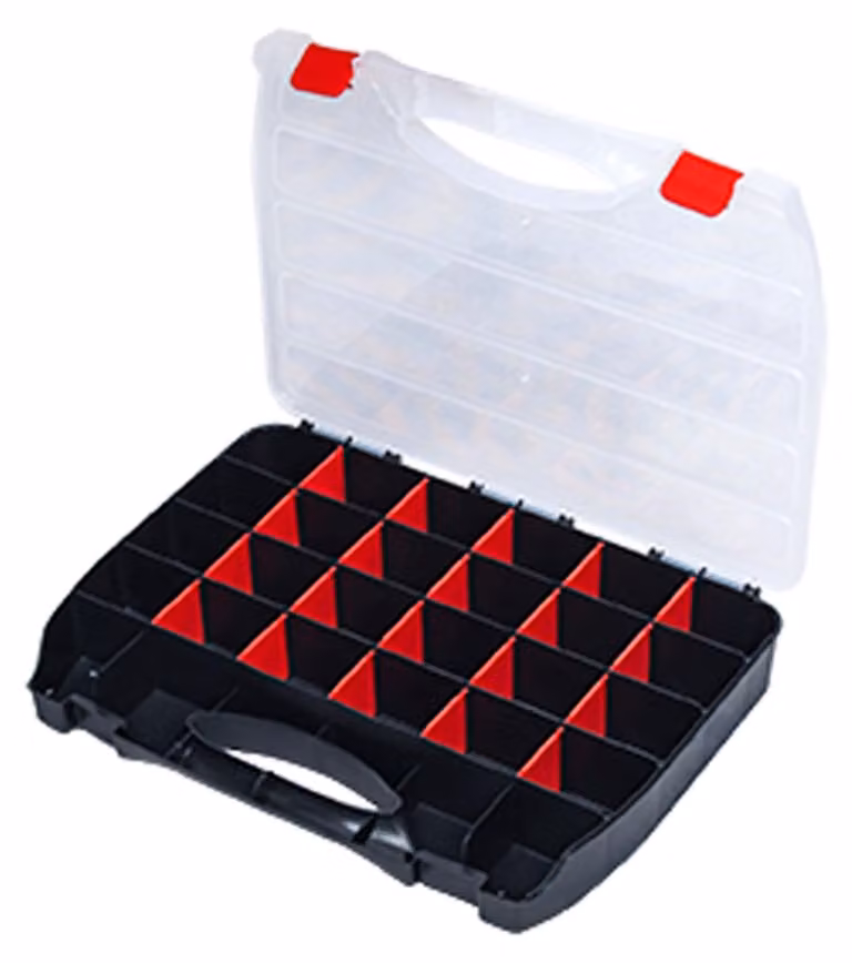 Scatola di assortimento XXL 45x34cm Organizzatore Scatola di smistamento Scatola di smistamento Scatola a vite