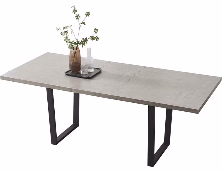 Tavolo allungabile per sala da pranzo, con capacità per 4-8 posti, realizzato in MDF, dimensioni da 130 a 170 cm