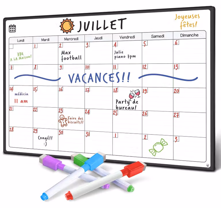 Calendario magnetico per frigorifero: per la pianificazione dei pasti e per promemoria