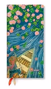 Calendario annuale 2027: "Flusso di fiori di loto", design "Slim Verso"
