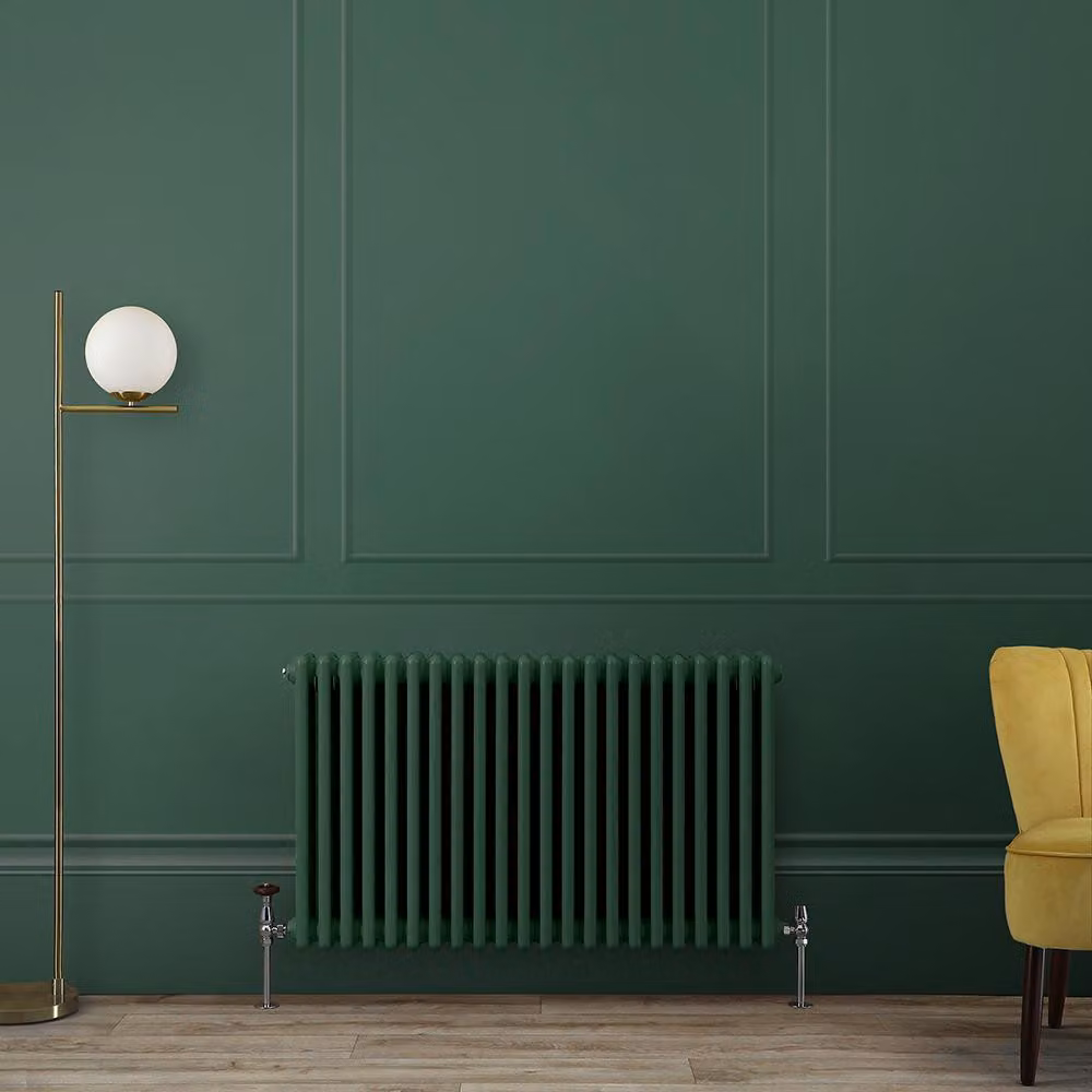 Radiatore Tradizionale a Tripla  Colonna Orizzontale Verde (Pine Green)  - 600mm x 1010mm - Regent