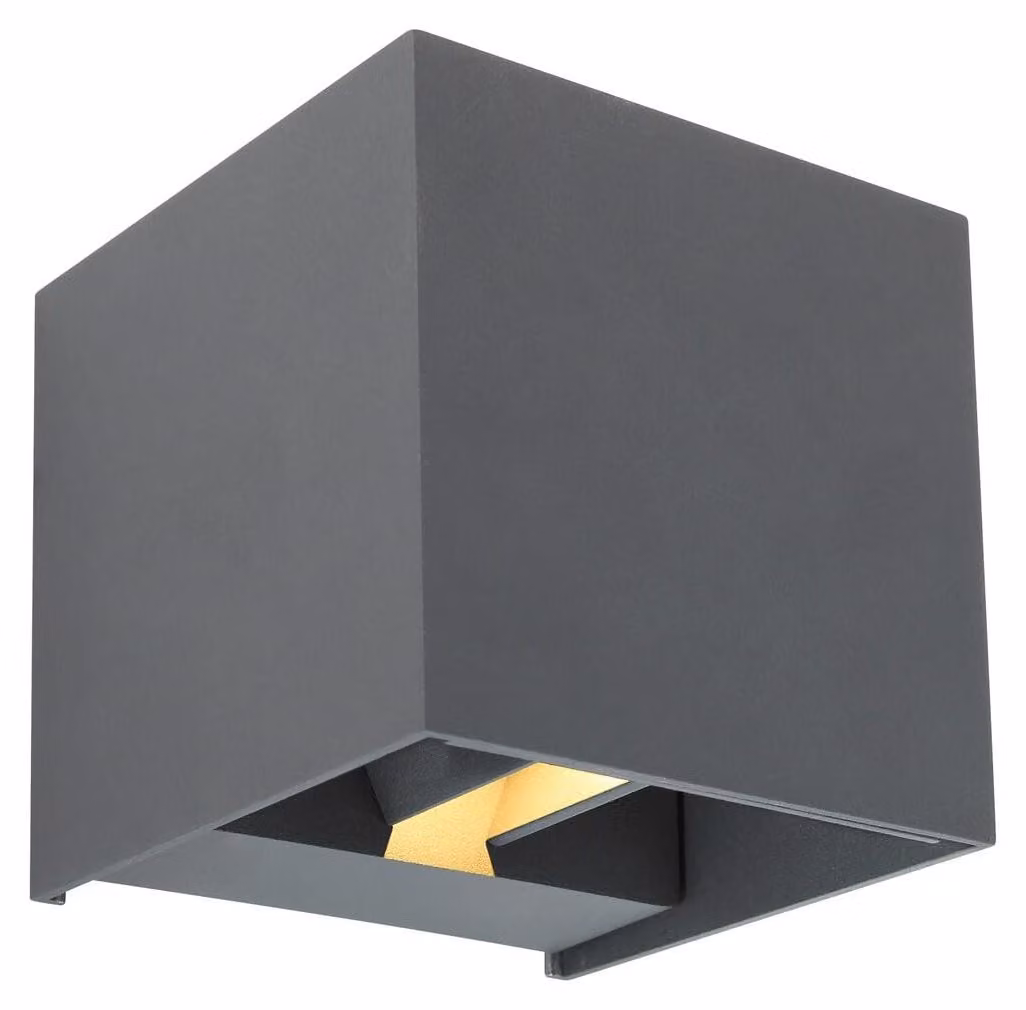 Lampada da esterno a LED, 6W, 3000K, alluminio antracite, grado di protezione IP54
