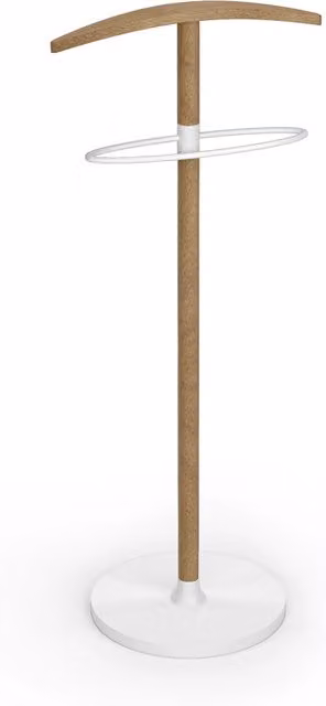 Servomuto Herdasa in legno di faggio e metallo, finitura frassino e bianco, L: 109 cm, P: 46 cm, H: 34 cm – 1