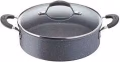 Tegame Lagostina in alluminio antiaderente con coperchio in vetro Grigio Diametro: 26 cm