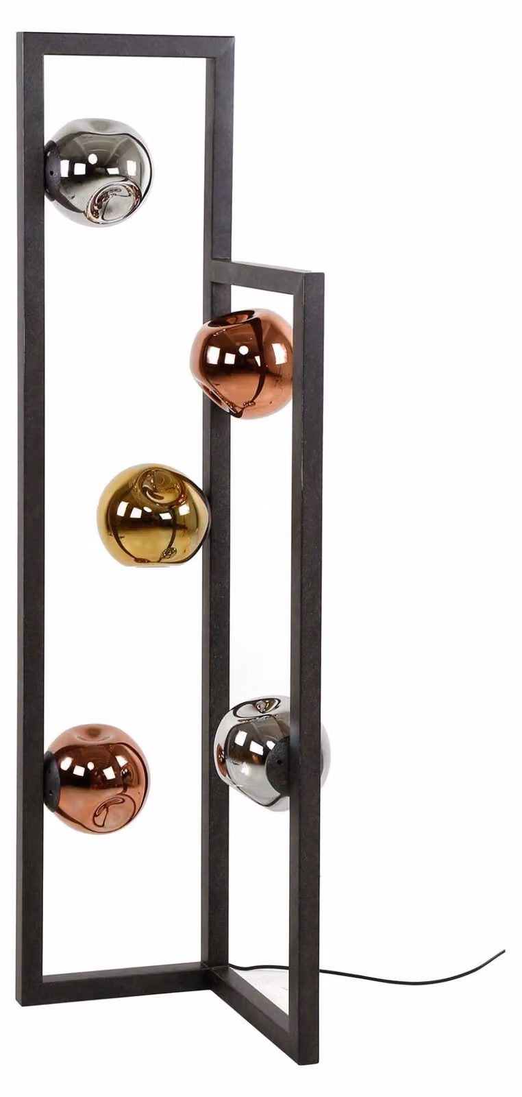 Lampada da terra FURNLUX Stellar oro, rame e argento 30 cm / Colore principale: nero / Dimensioni: 30 x 130 x 30 cm