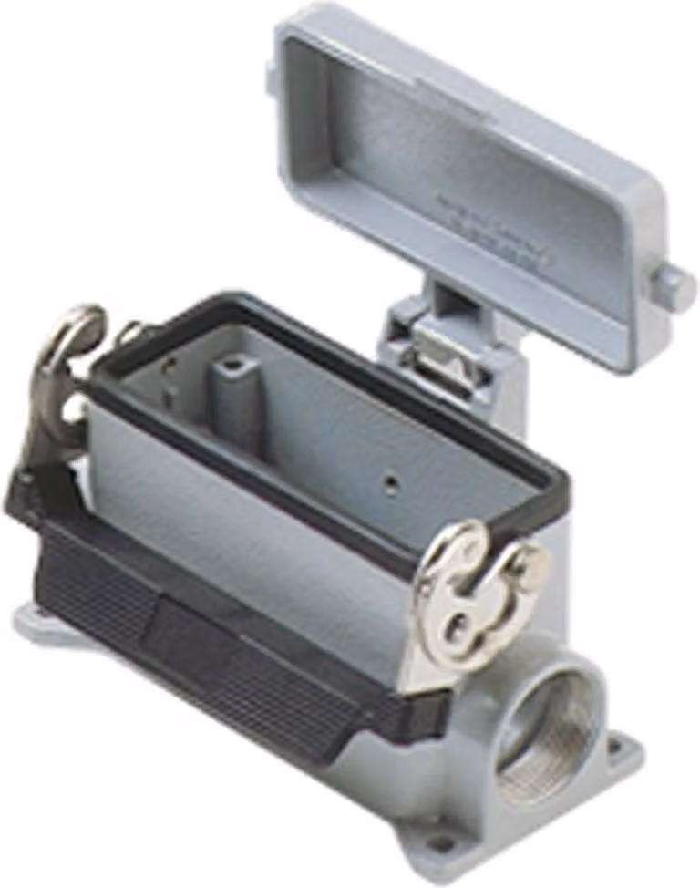 "Ilme CH-77.27 Custodia a base bassa, uscita cavi laterale 2xPG21, con 1 staffa con cappuccio di protezione in metallo"