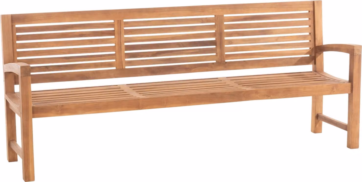 Panca da esterno in teak, modello Halden, disponibile in diverse dimensioni | Colore: teak | Dimensione: 240 cm