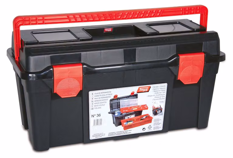 Tayg 136009: Cassetta portattrezzi in plastica, modello n. 36. Valigetta per attrezzi, modello n. 36/580 x 285 x [mancano le dimensioni finali]