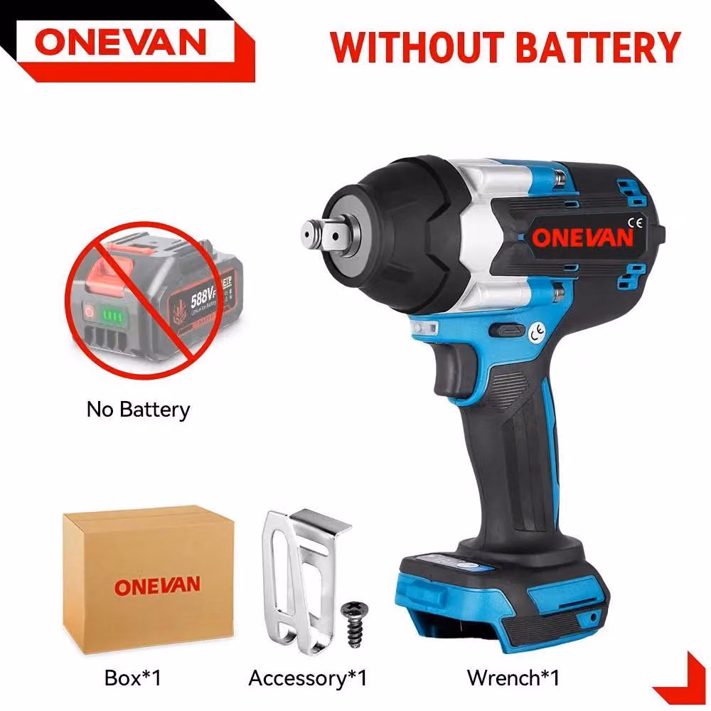 Avvitatore a impulsi - A batteria, senza spazzole - Attacco quadrato da 1,27 cm - 18 V - 7000 giri/min - 7700 colpi/min - Senza batteria - Argento