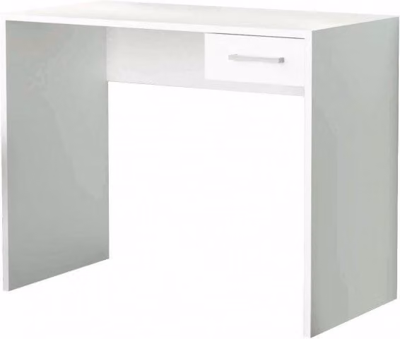Scrivania Porta Pc Tom Bianco 90x45x74 h cm in Truciolare bilaminato Bianco