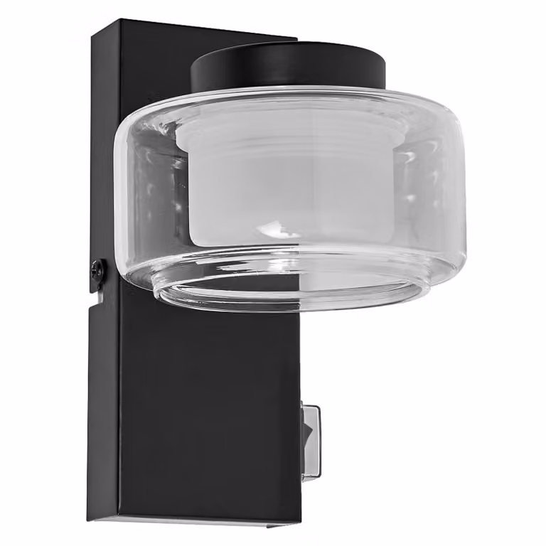 LEDVANCE ORBIS Flame lampada da parete e soffitto con LED, nero, 5,5W, 350lm, 3000/4000K, temperatura colore regolabile tramite interruttore a parete (bianco freddo/bianco caldo), protezione IP44 contro corpi estranei e spruzzi d'acqua