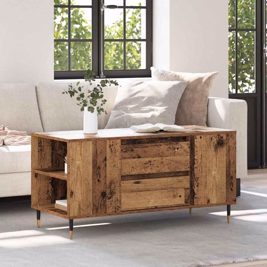 Maison Exclusive - Tavolino in legno antico 102 x 44,5 x 50 cm Materiale ligneo