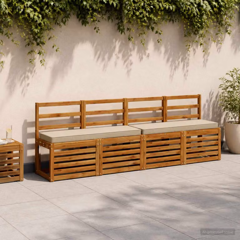 Cuscino per Panchina vidaXL in Poliestere con Rivestimento Lavabile e Resistente ai Raggi UV, Disponibile in Verde o Beige