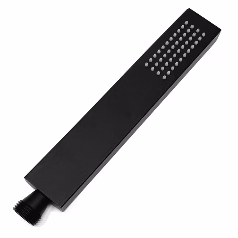 Soffione doccia manuale nero | Soffione doccia in ottone | Soffione doccia con pomelli anticalcare