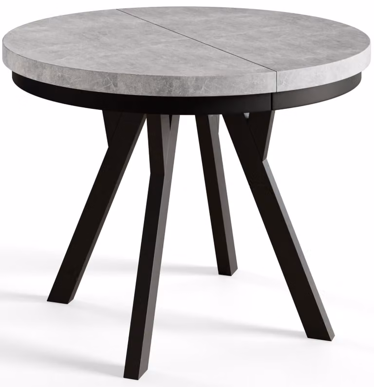 Alpi Moebel, Tavolo da Pranzo Evo, Tavolo per Mangiare Allungabile, Diametro da 100 - 200 cm, Graphit