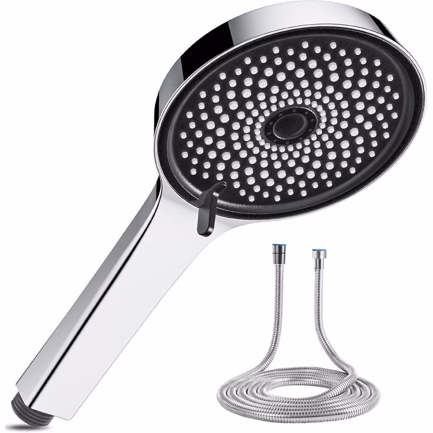 Magichome Soffione Doccia con Tubo in Acciaio Inox da 59", Doccetta ad Alta Pressione con 6 Modalità di Getto, Risparmio Idrico, Argento