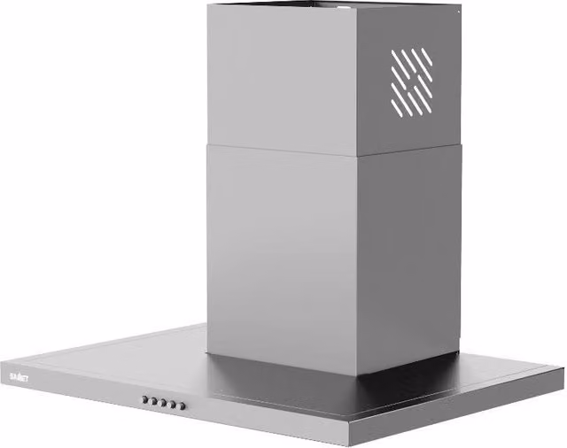 Cappa da parete Samet Embla60 in acciaio inox color argento con display LED