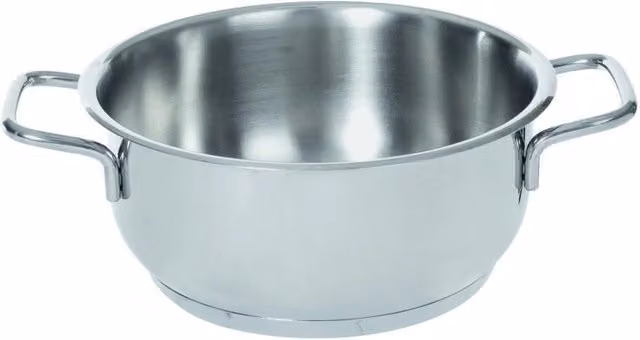 Set di 6 Casseruole Chic Casa Collection in Acciaio Inox Argento Ø 24 cm