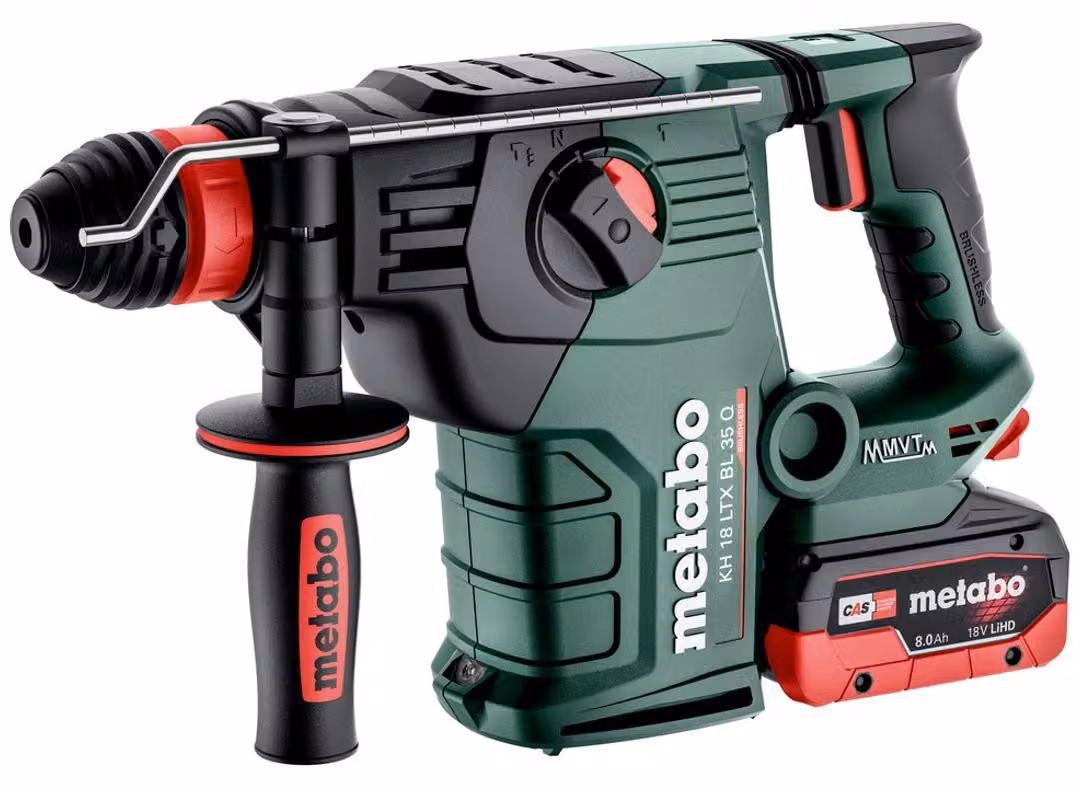 Martello combinato a batteria METABO KH 18 LTX BL 35 Q (600813810); metaBOX 185 XL
