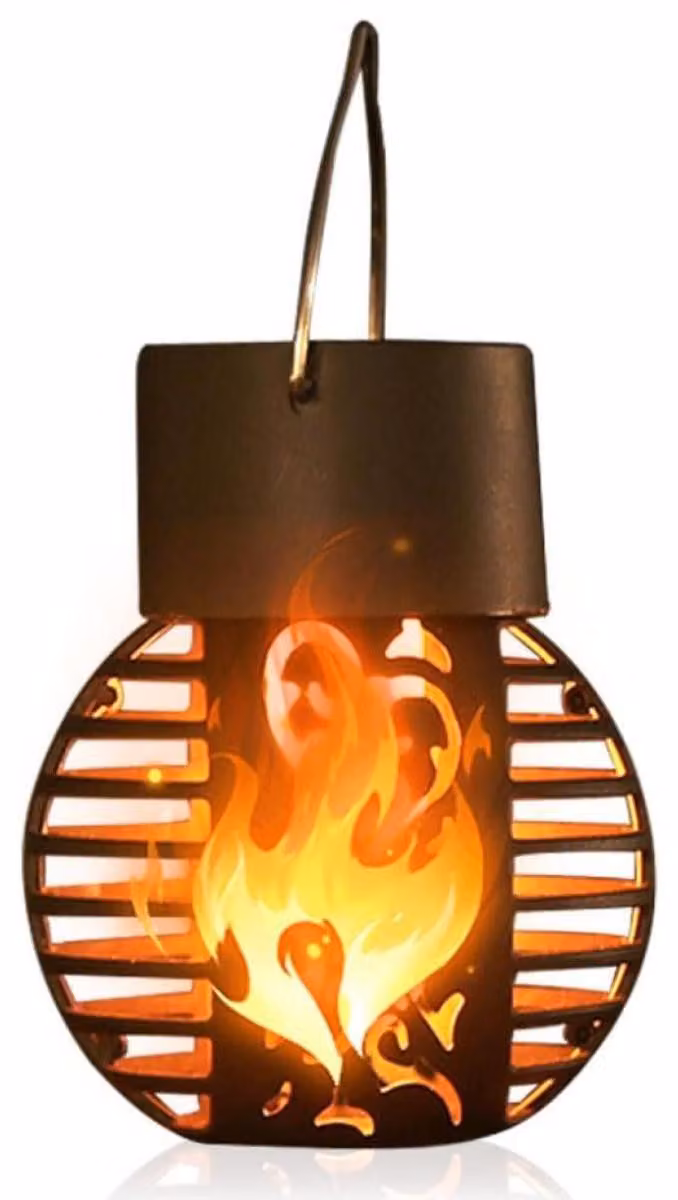 Lampada solare a torcia Led Lanterna a sospensione Atmosfera Loft Openwork
