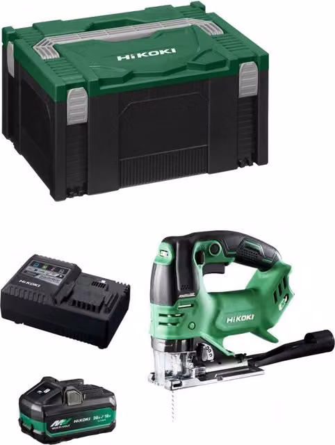 Seghetto Alternativo HiKOKI CJ36DAB1X con Batteria da 4,0Ah o 8,0Ah e Valigetta HSC III