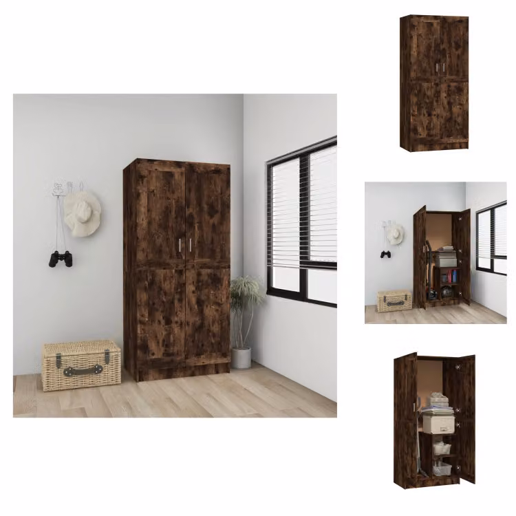 vidaXL Armadio rovere fumé 82,5x51,5x180 cm materiale legno - Armadi