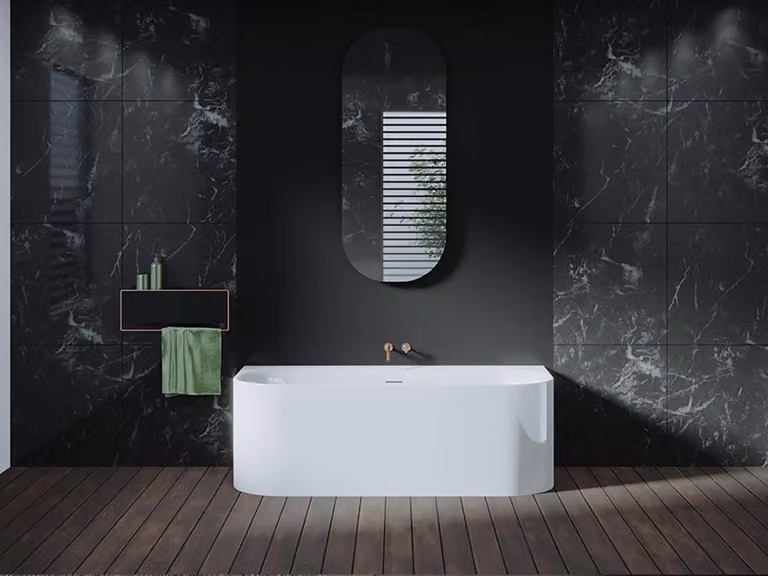 RIHO Devotion B2W baignoires, en option avec Riho Fall/Sparkle Mood, 180x80x60cm, 245 Betteres, blanc brillant, B096002005, B096002005