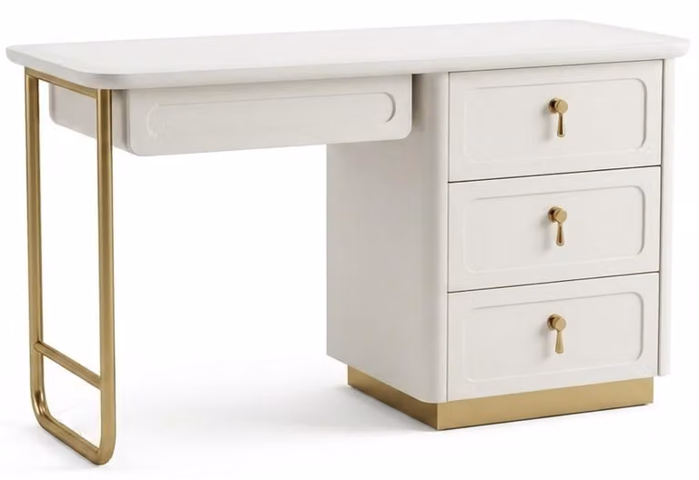 Schminktisch Stil modern weiß bequem Schlafzimmer komfortabel