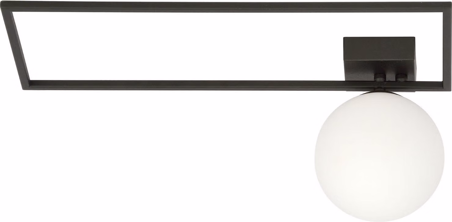 Lampada da soffitto Emibig 1xE14 40W IMAGO 1A NERO/OPAL 1130/1A