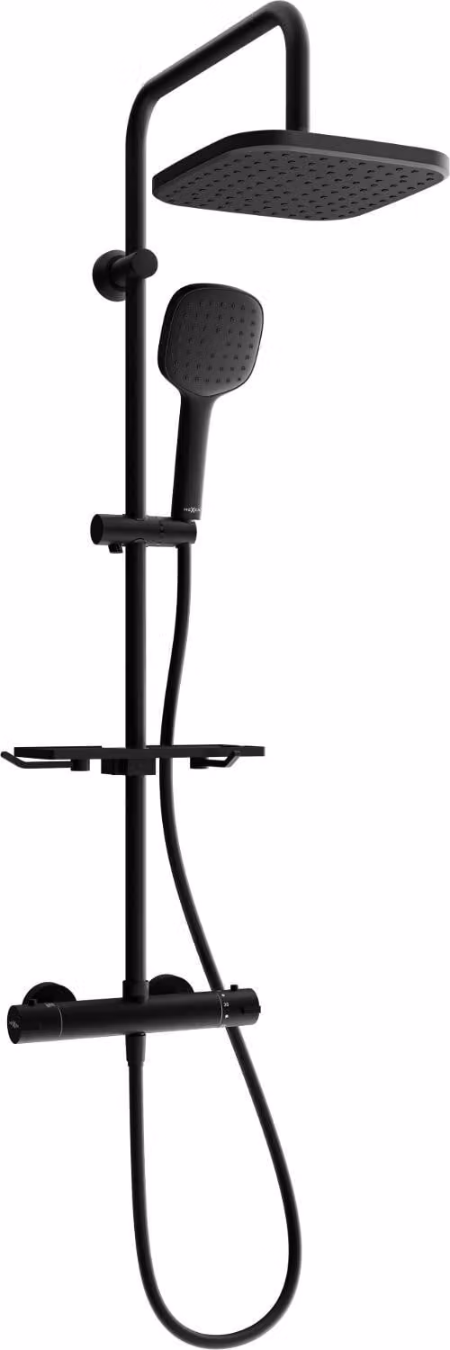 Mexen KT33 set doccia esterno con soffione e miscelatore termostatico, nero - 771503393-70