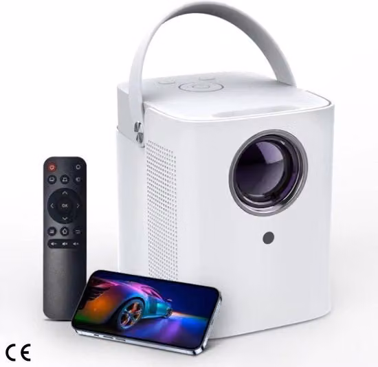 Proiettore portatile - WiFi 5G e Bluetooth, supporta 1080P, correzione del keystone 4D, compatibile con smartphone, TV Stick, Android, iOS, Xbox, PS5