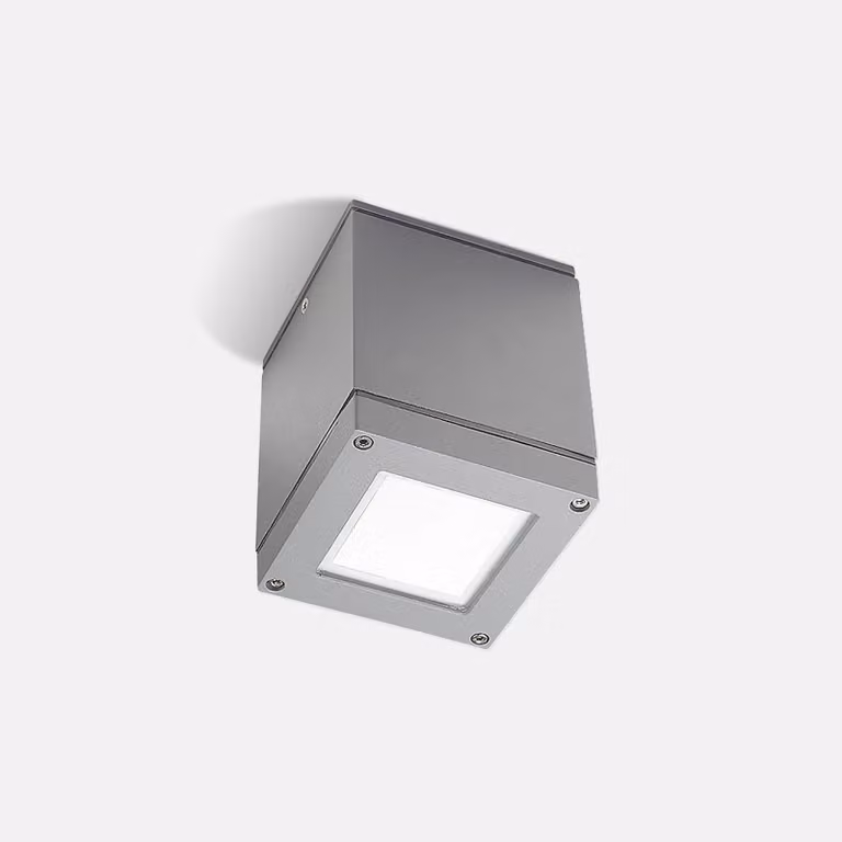 LedsC4 - Plafoniera a LED Afrodita, 90mm, 10W, grado di protezione IP54, grigio, a basso consumo energetico, facile da installare, design moderno