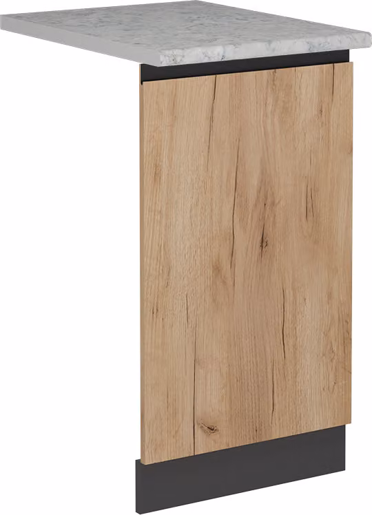 Pannello frontale della lavastoviglie Vicco R-Line Rovere dorato 45 cm  J-Shape, PL Marmo, Model 55105