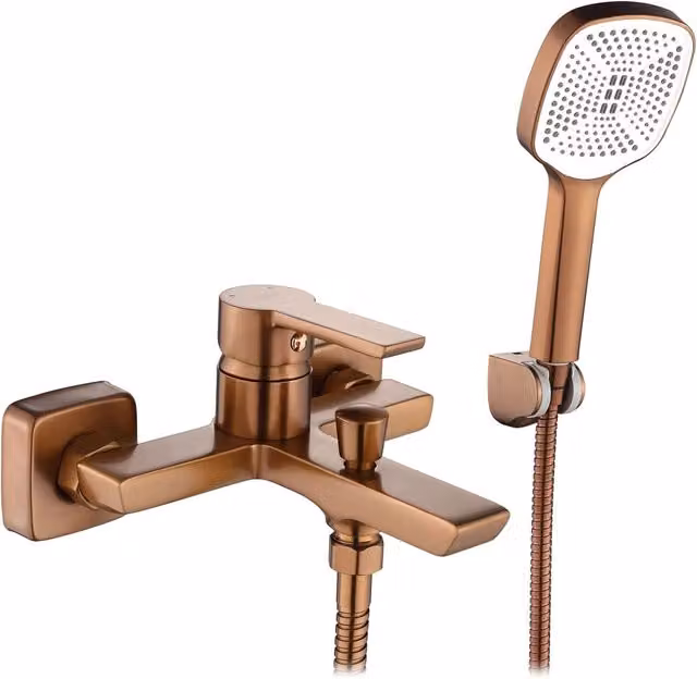 Rubinetto da vasca a parete Rea Argus in ottone color bronzo spazzolato