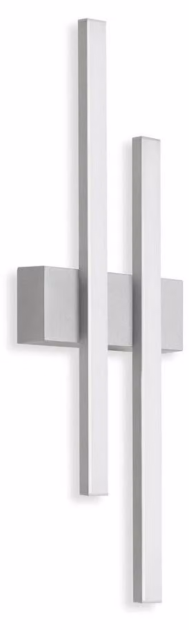 TELEFUNKEN - Lampada da parete a LED per esterni, lampada da parete per esterni a 2 luci, 8 Watt, 960 Lumen, 4.000 Kelvin, IP44, color argento, 470x155x42mm