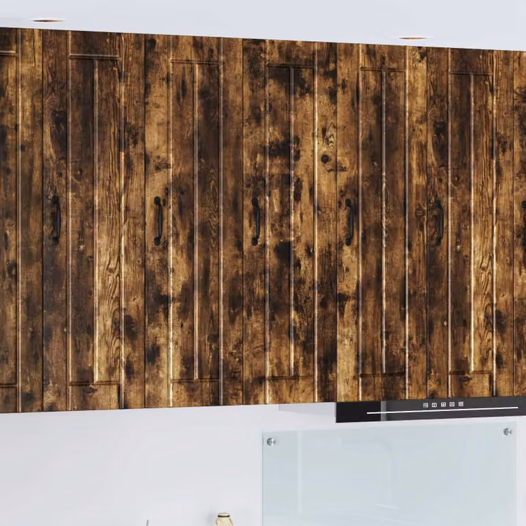 Armadietto a muro vidaXL LUCCA in Rovere Fumo, moderno con ante a battente e ripiani interni, L 30 cm x P 31 cm x H 100 cm
