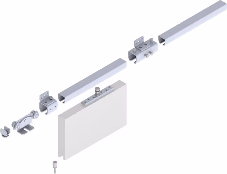 Set di porte scorrevoli SP300W101 blu zincato L.2000mm