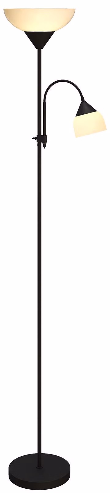 Lampada da terra HOMCOM con 3 temperature di colore, ideale per la lettura, nera