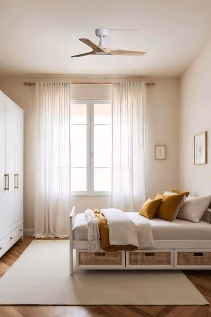 Lampada a soffitto FARO Heywood S in acciaio bianco opaco