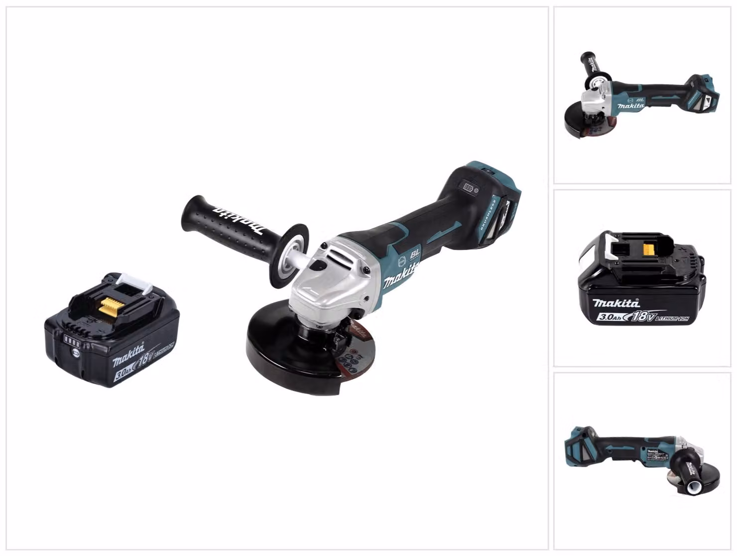 Smerigliatrice angolare a batteria Makita DGA 517 F1 18 V 125 mm brushless + 1x batteria ricaricabile 3,0 Ah - senza caricabatterie