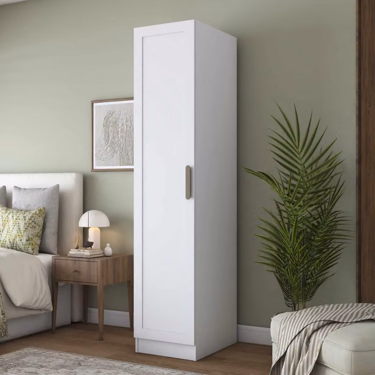Skye Decor, armadio di alta qualità, bianco, 45x210x57,5 cm, 100% melaminico