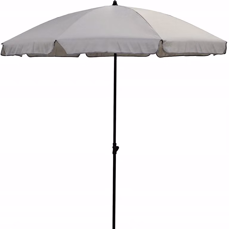 Ombrellone da giardino 185 cm, grigio chiaro, protezione UV UPF 30+, inclinabile e regolabile in altezza, con custodia