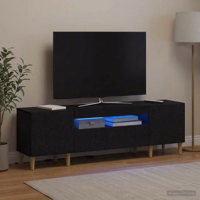 Mobile TV LED DELFT 153 x 35 x 43 cm Nero Legno ingegnerizzato 897126