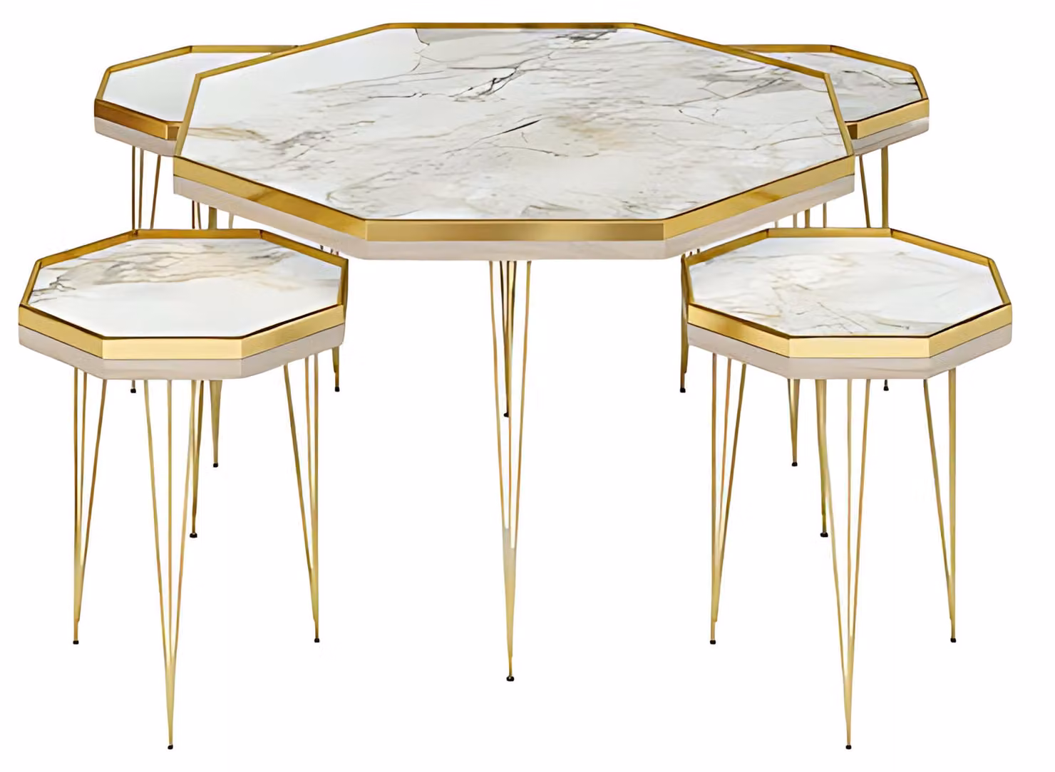Couchtisch Set 5 tlg Design Holz Beistelltisch Wohnzimmer