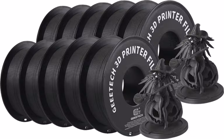 Filamento PLA, peso 10 kg, diametro 1,75 mm, nero opaco 10 kg