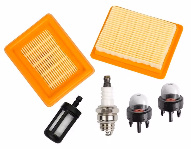 Filtro dell'aria e candela di accensione per trimmer e tagliaerba STIHL