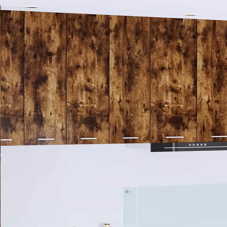 Armadio pensile da cucina moderno vidaXL in rovere fumé marrone con ante a battente e ripiani interni L/P/H: 60 x 31 x 80 cm