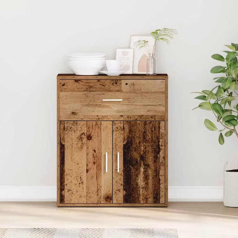 Credenza moderna vidaXL in legno ingegnerizzato color marrone L: 60 cm, P: 31 cm, H: 70 cm