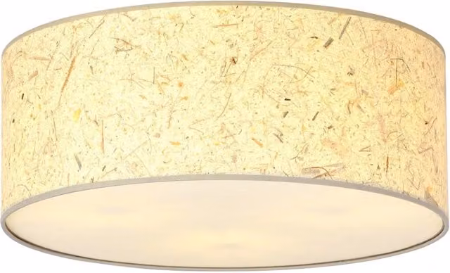 Plafoniera Minimalist Ladone Luceart-Classic con 3 Luci, Colore Bianco e Beige con Effetto Sughero