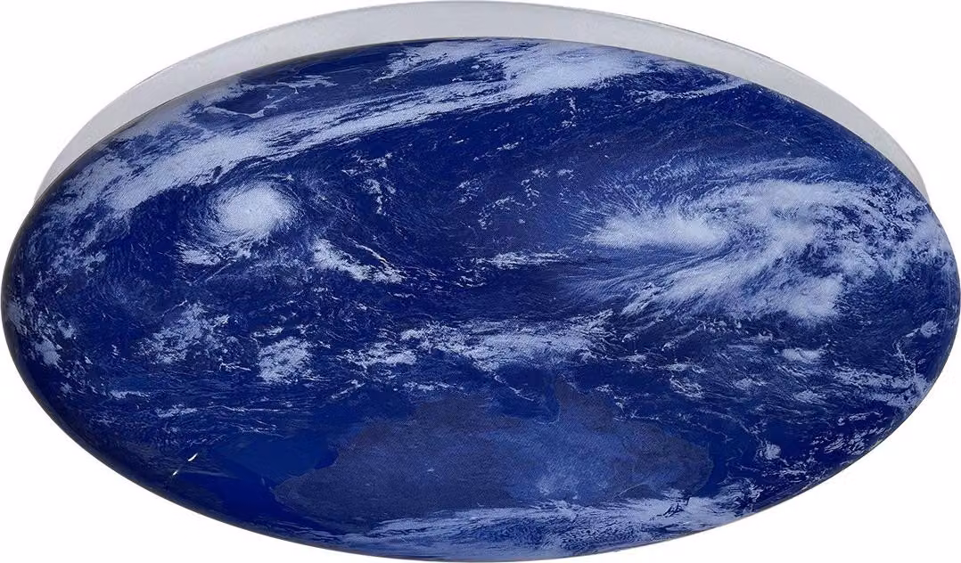 Moderna lampada da soffitto decorativa, blu navy e bianco, Planet, rotonda, Ø33cm, colore neutro, LED, 18W, TIERRA Light Prestige